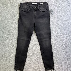 MAVI Adriana Ankle Super Skinny Jeans Women's Sz 27 Grey Lace Bottom‎ Leg